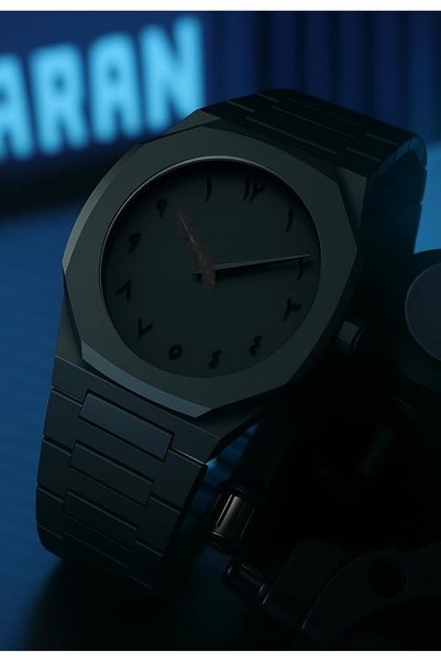 Generic Black Arabic Numeral Watch | Modern Minimalist Design with Unique Dial | Perfect Blend of Tradition & Style