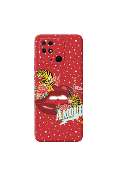 Other Xiaomi Redmi 10C Amour Red Colored Silicone TPU Θήκη
