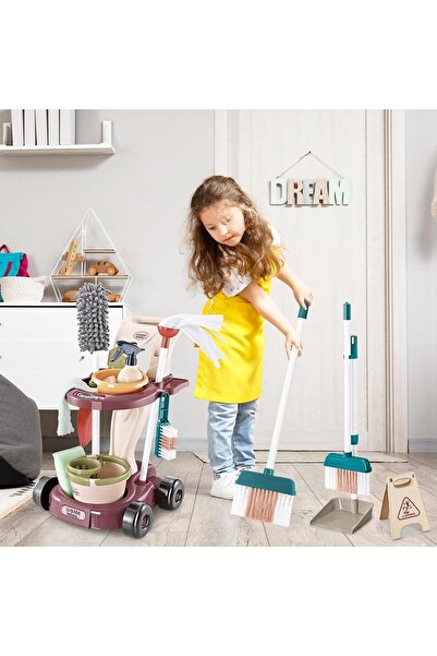Home Cleaning Tool Set Pretend Play for Kids - Little Helper - 17 Pieces with...