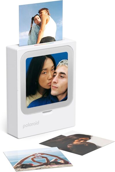 Polaroid طابعة صور Hi-Print متصلة بالبلوتوث 3×3 مع حزمة ورق صور - تتضمن 60 ور...