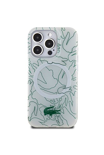 Lacoste Διπλής Στρώσης Θήκη MagSafe για iPhone 15 Pro Max - Λευκό