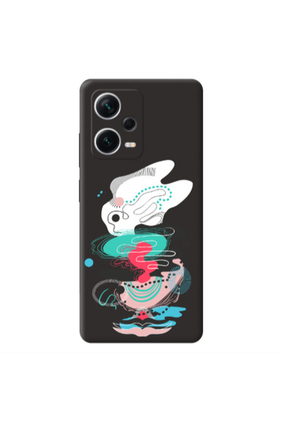 Other Xiaomi Poco X5 Abstract 50 Black Colored Silicone TPU Θήκη