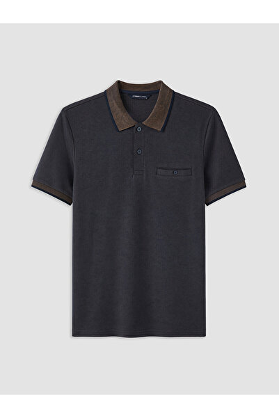 LC Waikiki Vizyon New Season Polo Neck Men's Textured T-Shirt