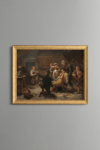 epiqart عودة صائد الدب - لوحة بنمط عتيق - نموذج رفيع