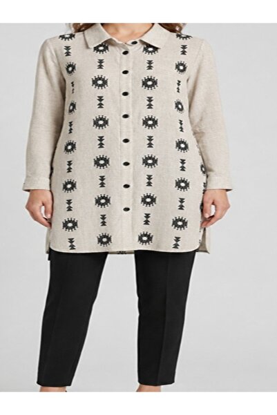 FUAT GÜRSEN Fuat Gürşen 5327 Long Linen Tunic