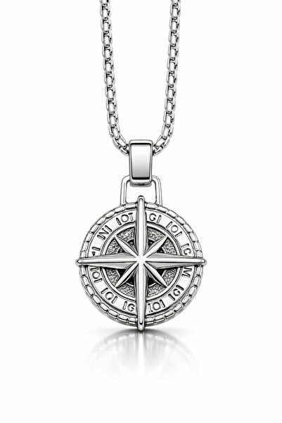 Sailporter Sailor Compass Steel Necklace