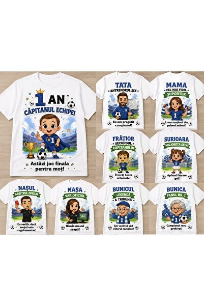 GE Set tricouri personalizate pentru moț – „1 an, Căpitanul Echipei”