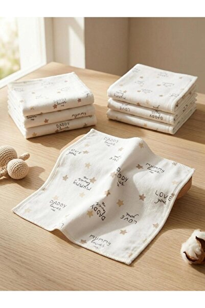 Bebila Baby Mouth Wiping Wipes Baby 7 Pack Newborn 100% Cotton Sweat Cloth 21X21