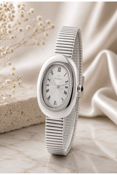 everd Women's Classic Oval Watch - Silver Color