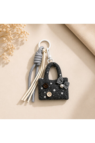 Kumru Studio Mini Bag Charm – Dark Gray Phone and Bag Accessory