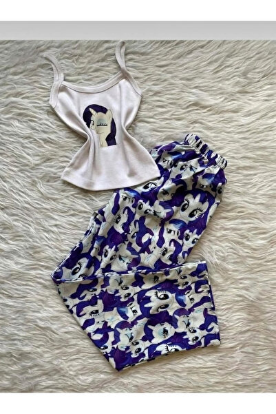 Violon My Little Pony Rarity Patterned Stylish Top and Bottom Set
