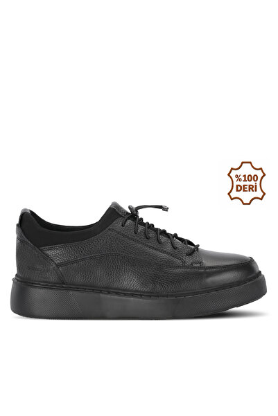 Slazenger BRITAIN Ανδρικά δερμάτινα μαύρα casual αθλητικά παπούτσια