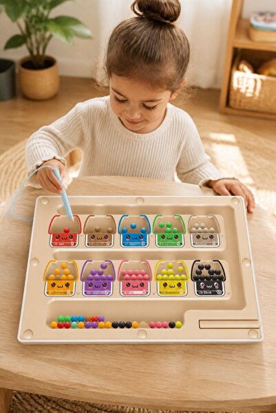 Generic 1 Wooden Magnetic Counting Maze Board Fine Motor Skills Color Number ...