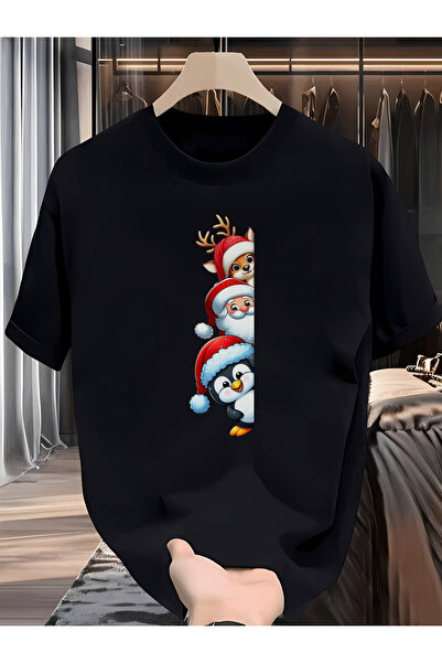 212Wear Men's T-shirt with Christmas Character Stacking Pattern, Pure Cotton ...