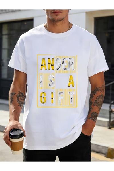 212Wear تي شيرت "Anger Is A Inspirational" - مثالي لعيد الأب، تي شيرت بأكمام ...