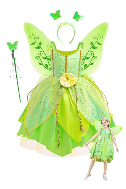 TAPIT Dressy Green Fancy Fairy Halloween Costume Birthday Party Dress up with...