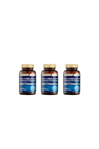 Nutraxin Magnesium Complex B6 Vitaminli Magnezyum Takviyesi 60 Tablet (3 Adet)