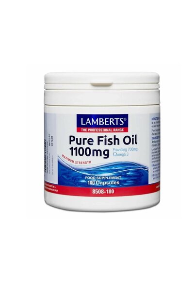 Lamberts Pure Fish Oil 1100mg Συμπλήρωμα Ιχθυελαίων για Καρδιά, Αρθρώσεις, Δέ...