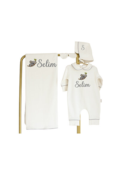 Mis Bebe Minik İnsanların Sarayı Combed Cotton Fabric Gray Piping Koala Set |...