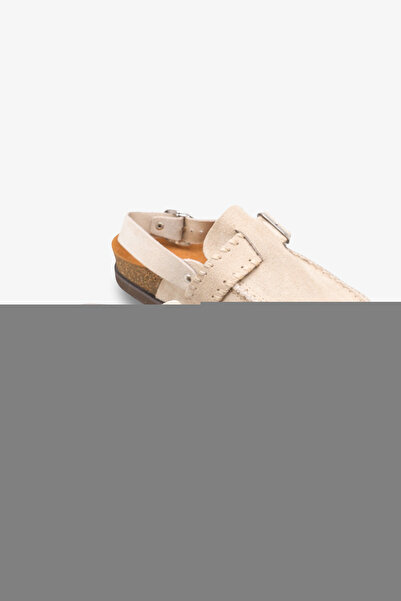 İNNABUTİKK Direa Women's Genuine Leather Slippers - Beige Suede