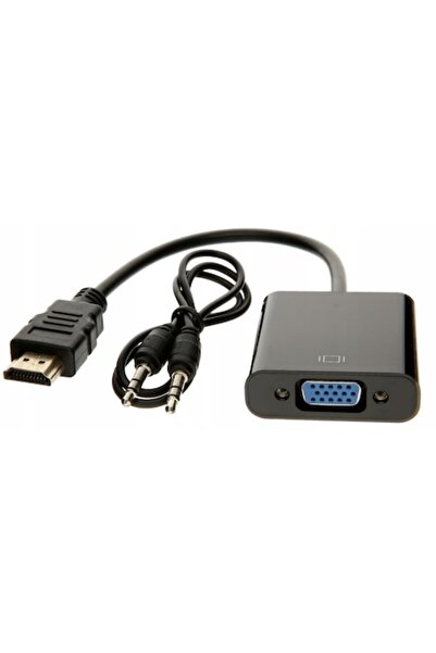 PAWONIK Adaptor, PAWONIK, HDMI tată la VGA mamă, Audio Mini-Jack 3.5mm, negru