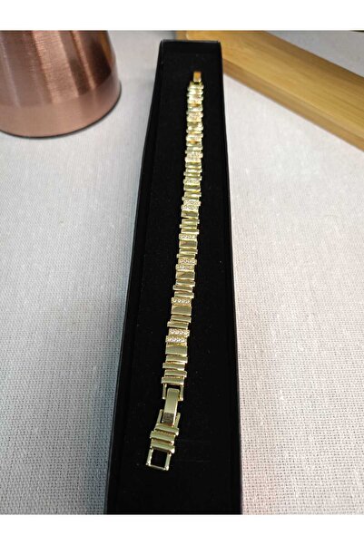 CM Jewelry KUYUMCU KEMER ÇELİK BİLEKLİK ALTIN GÖRÜNÜM (KADIN TAKI&AKSESUAR)