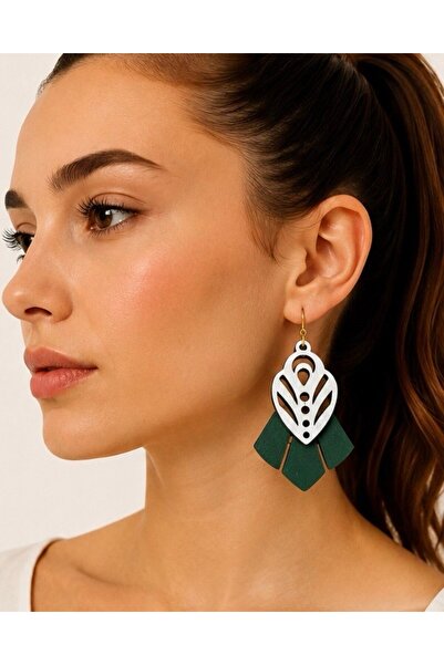 ROKH Women's Design Natural Handmade Wooden Authentic Earrings