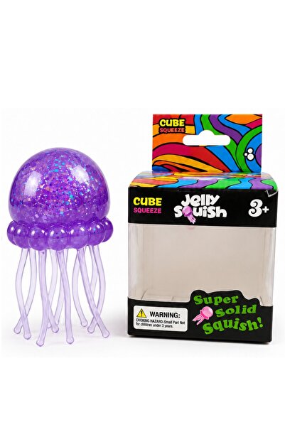DAT Jellyfish Squishy Toy Glitter Stress Relief Stretchy Tentacle Squeeze Bal...