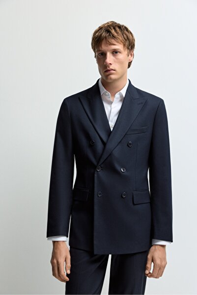 LEFTIES Slim fit kruvaze blazer