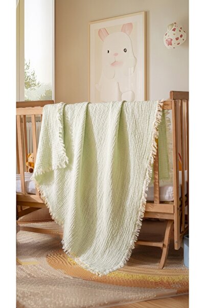 MYLASA HOME 100% Cotton Muslin Newborn Baby Blanket Stroller Cover 80X80 cm