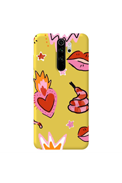 Other Xiaomi Redmi Note 8 Pro Snake heart Yellow Colored Silicone TPU Θήκη