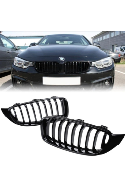 gkl BMW F30 F36 2013-2016 M Paket Ön Panjur Seti Parlak Siyah 51712336813-14