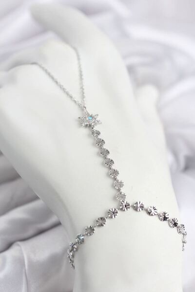norsary Silver Color Brass Blue Stone Detailed Polar Star Model Shahmeran