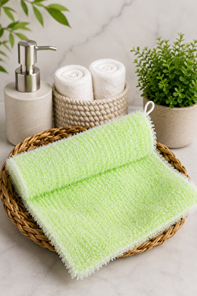 Kelebek Kese Banyo Lifi, Duş Lifi – Yumuşak Dokulu, Bol Köpüklü Vücut Temizleme Lifi 25x35CM FOSFORLU SARI