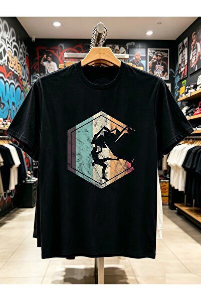 17 seramik Adventure Climbing Mountaineer Graphic T-Shirt Men Outdoor Gift fo...