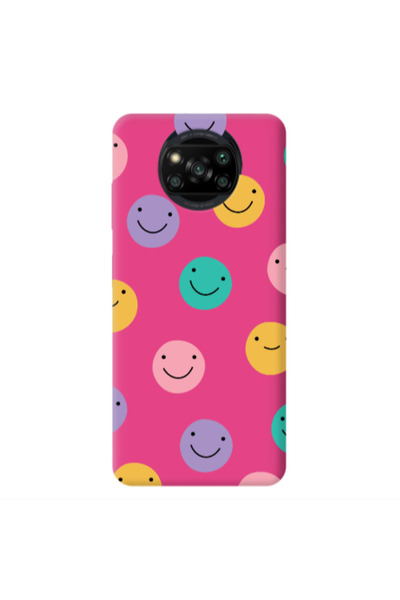 Other Xiaomi Poco X3 /X3 Pro Colorful smiles Fuchsia Colored Silicone TPU Θήκη