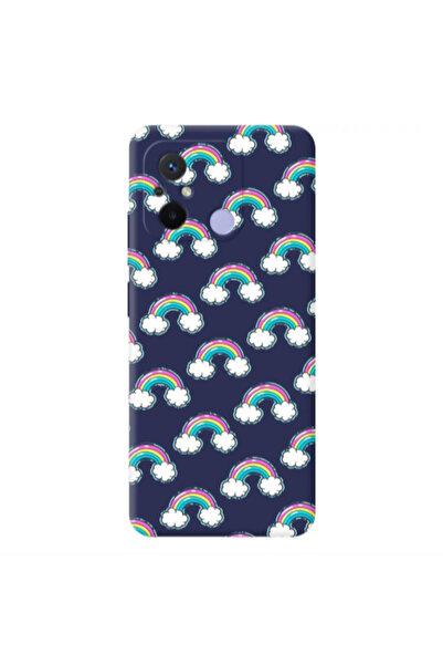 Other Xiaomi Redmi 12C Cute rainbows Dark blue Colored Silicone TPU Θήκη