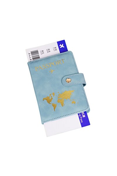 Beypa Ticaret Pasaport Kılıfı Desenli-Tokalı