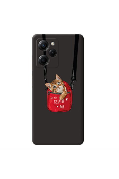 Other Xiaomi Poco X5 Pro Kitten Me Black Colored Silicone TPU Θήκη