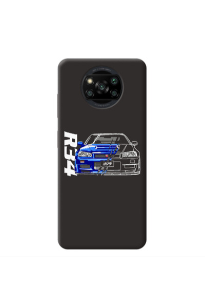 Other Xiaomi Poco X3 /X3 Pro Blue R34 Black Colored Silicone TPU Θήκη