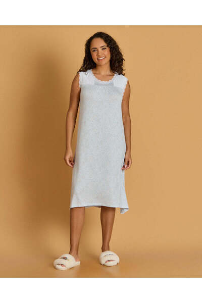 REDTAG Women Blue Graphic Nightgown