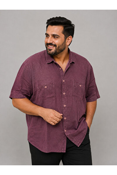 ANNEX Large Size Cotton Short Sleeve Men's Shirt