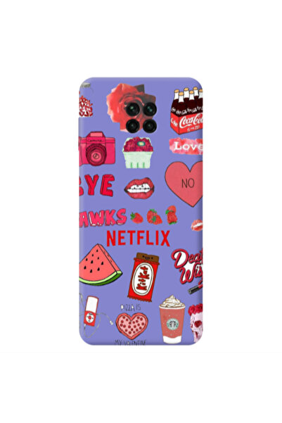 Other Xiaomi Redmi Note 9 Pro pizza is my valentine Purple Colored Silicone T...