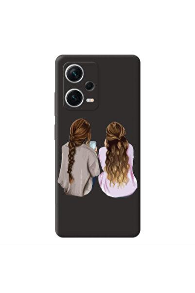 Other Xiaomi Poco X5 Friends Black Colored Silicone TPU Θήκη