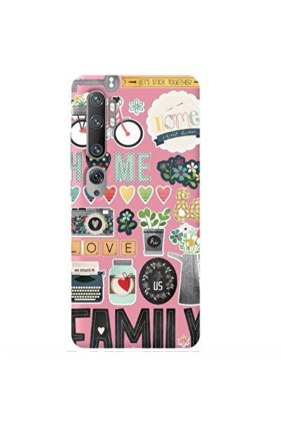 Other Xiaomi Mi Note 10 Pro Family love home Pink Colored Silicone TPU Θήκη