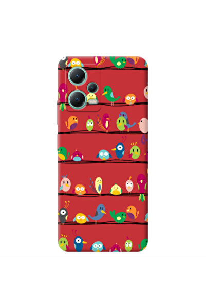Other Xiaomi Redmi Note 12 Pro 5G birds Red Colored Silicone TPU Θήκη
