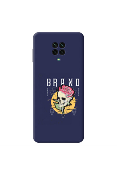 Other Xiaomi Redmi Note 9 Pro Skull Roses Dark blue Colored Silicone TPU Θήκη