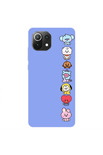 Other Xiaomi Mi 11 Lite Lovely animals Light Purple Colored Silicone TPU Θήκη