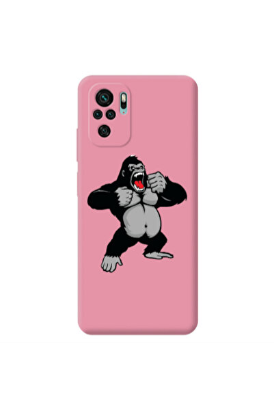 Other Xiaomi Redmi Note 10S Angry Gorilla2 Pink Colored Silicone TPU Θήκη