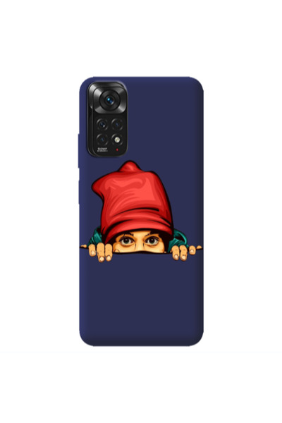 Other Xiaomi Redmi Note 11 4G Hidden Girl Dark blue Colored Silicone TPU Θήκη
